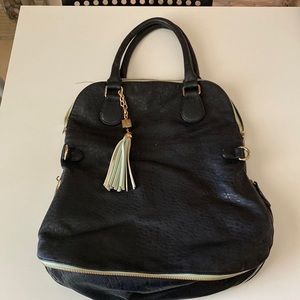 Large faux leather bag